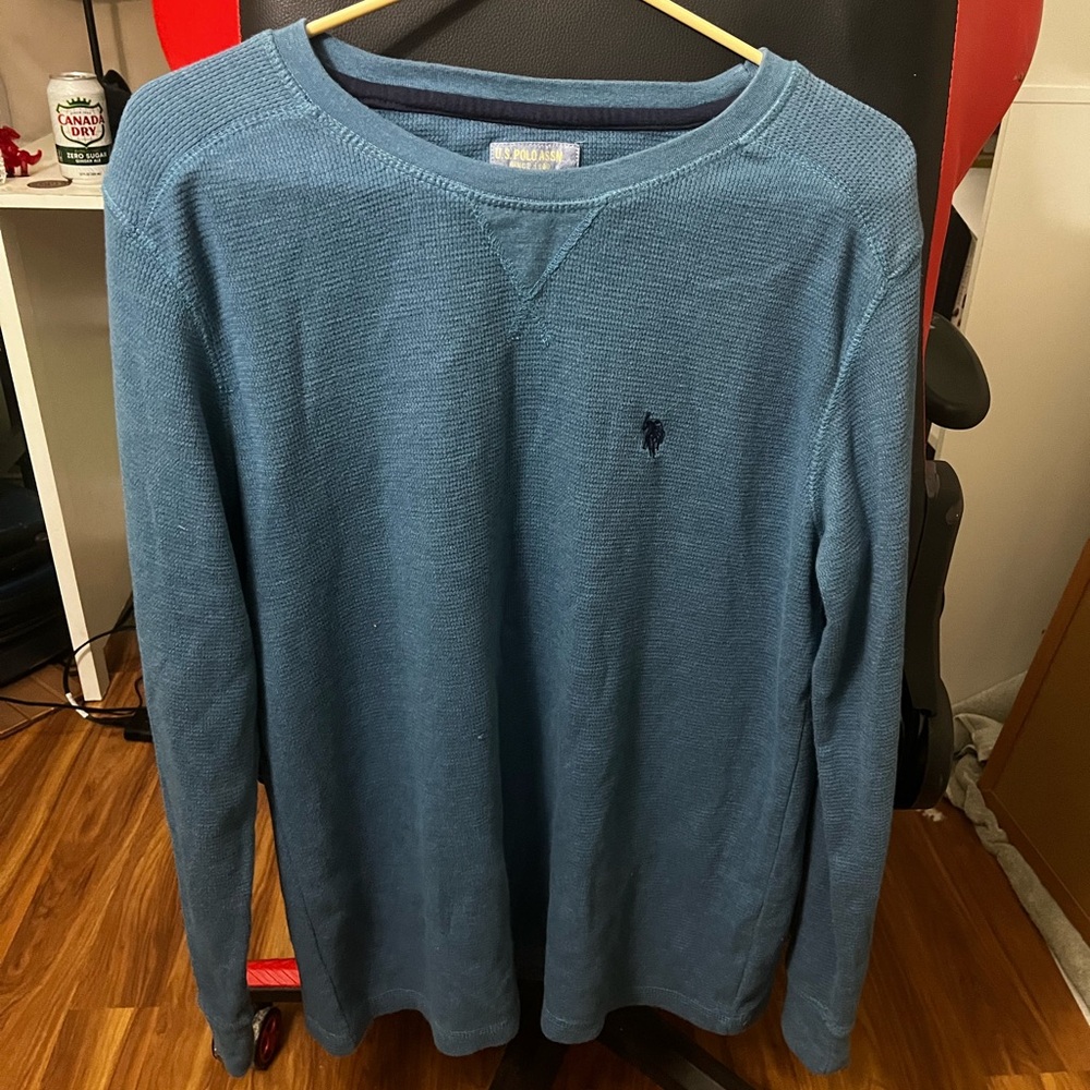 U.S. Polo Assn Longsleeve shirt. SweatShirt. Blue Turquoise. Small. Men’s.